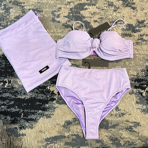 triangl swimwear Other - Lavender bathing suit set with bag